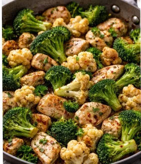 Chicken and broccoli and cauliflower recipe